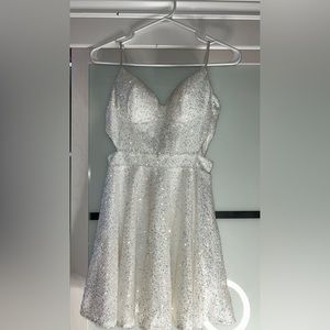 White Sparkly Envy&Grace Mini Dress